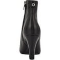 thumbnail image 2 of NINE WEST Womens Black Non-Slip Breathable Cale Pointy Toe Cone Heel Zip-Up Leather Dress Booties 5 M, 2 of 5