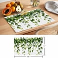 thumbnail image 6 of Green Leaves Placemats Set of 12 Farmhouse Pastoral Simple Leaf Vines Place Mats Indoor Wipeable Table Mats Washable Cloth Dining Table Placemats for Kitchen Holiday Party Home Decor 13x19 Inch, 6 of 9