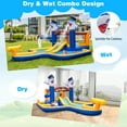 thumbnail image 3 of Costway Inflatable Water Slide Park Bounce House Splash Pool Water Cannon with 735W Blower, 3 of 10