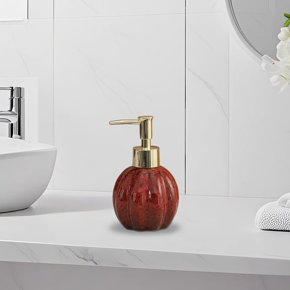 Clearance Under $8 Pumpkin-Shaped Ceramic Soap Dispenser with Pump