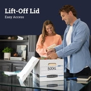 Bankers Box Letter/Legal Size Storage Boxes, 4 per Carton, White, Small/Large Office - Basic Duty