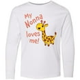 thumbnail image 3 of Inktastic My Nonna Loves me- cute giraffe Long Sleeve Youth T-Shirt, 3 of 5