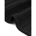 thumbnail image 5 of DARING DIVA Women's Plus Textured Rolled Sleeve Tee Crew Neck Blouses 5X Black, 5 of 6