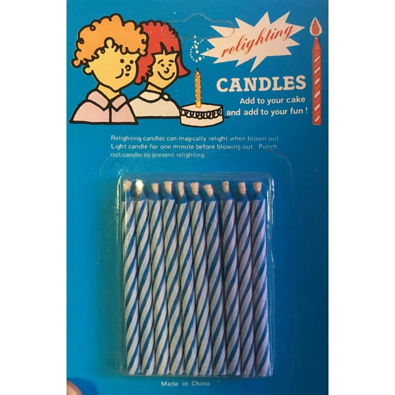 Peter Alan Blue Magic Relighting Birthday Cake Relight Party Candles Gag Prank