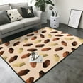 thumbnail image 3 of Area Rugs For Living Room Decor - Brown Beige Chocolate Print Soft Anti Slip Throw Washable Rugs 5x7 For Bedroom, Indoor Carpet For Bedroom Living Room 80x58In, 3 of 7