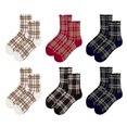 thumbnail image 1 of Calcetines con volantes para mujer, bonitos y elegantes calcetines de vestir, calcetines hasta el tobillo con ribete de lechuga para niñas, 6 pares, talla única, 1 of 7