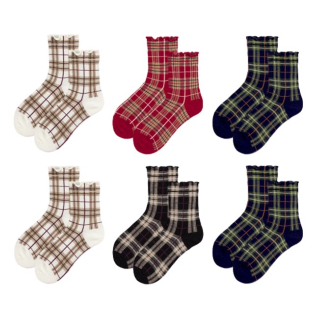 Calcetines con volantes para mujer, bonitos y elegantes calcetines de vestir, calcetines hasta el tobillo con ribete de lechuga para niñas, 6 pares, talla única