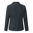 thumbnail image 3 of WTOBBY Women's Notch Lapel Blazer Jacket Slim Fit Formal Cardigan Style Long Sleeve Single Breasted Office Coat with Front Pockets for Business Professional,Dark Gray M, 3 of 4
