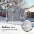 thumbnail image 5 of Quictent 6x8FT Carport Shelter with Roll-Up Mesh Windows & Reinforced Frame, Portable Garage Canopy for Motorcycle Storage, Silver Gray, 5 of 7