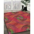 thumbnail image 3 of Ahgly Company Machine Washable Indoor Square Transitional Rust Pink Area Rugs, 5' Square, 3 of 7