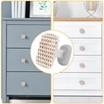 thumbnail image 4 of 4 Pieces Set Drawer Pulls Handle Square Wardrobe Cabinet Knobs with Stainless Steel Screws Furniture Kitchen Decor, 4 of 5