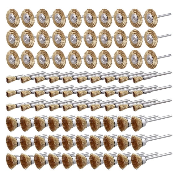 90 Pcs Wire Brush for Drill,Wire Wheel for Drill Round Shank,Wire Cup Brush Drill Attachment for Rust Removal,Corrosion and Scrub Surfaces