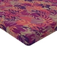 thumbnail image 4 of Ambesonne Leafy Design Fitted Sheet, Pop Art Colors Leaves, Twin Size, Magenta Pale Lilac Indigo, 4 of 5