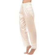 Maoww Women Lace Pajamas Bottoms Loose Leg Trousers Lounge Pants white XL