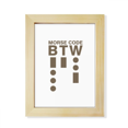 thumbnail image 1 of Morse Code Way Art Deco Fashion Desktop Adorn Photo Frame Display Art Painting Wooden, 1 of 3
