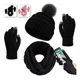 thumbnail image 1 of 3en1 Gorro Bufanda Guantes Tejido Invierno Para Frío Mujer, 1 of 6