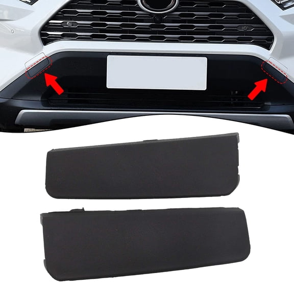 Front Bumper Eye Cover Caps for SUV 2019-2021, Black ABS, Pair