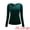 Dark Green, variant on DARING DIVA Women's Asymmetrical Ruched Neck Long Sleeve Velvet Blouse S Black