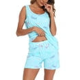 thumbnail image 2 of MLDRA Pajamas for Women Set Pj Sets Cute Tank Shorts Soft 2 Piece Lounge Set Ladies Sleepwear Summer Pjs Flying XL, 2 of 6