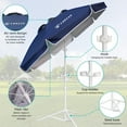 thumbnail image 3 of AMMSUN 6.5ft Lightweight Sports Beach Umbrella Portable Shade with Stand for Outdoor Games,Navy Blue, 3 of 8