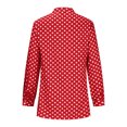 thumbnail image 4 of Pompotops Blouse à Manches Longues à Col en V pour Femmes, Décontractée et Confortable, à Pois Imprimés, Liquidation, 4 of 8
