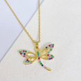 thumbnail image 1 of Nicho personalidad hip-hop joyería de moda diseño sentido color circón mariposa collar colgante mujer J JFHHH pequeña, 1 of 4