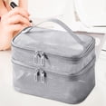 thumbnail image 3 of Bolsa de cosméticos de malla de nailon bolsa de lavado multifuncional con cremallera para regalos navideños, 3 of 9