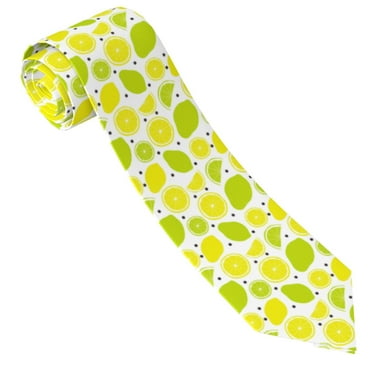Ties for Men yellow green Lemon Classic Formal Men's Neckties, Soft Comfy Necktie for Business, Wedding, Party, Birthday Gifts