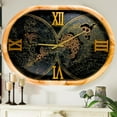 thumbnail image 2 of THE GEARS CLOCK Wall Clock with Real Moving Gears PO-LI_ 27 in Round WOOD-BLACK, 2 of 17
