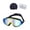 E, variant on Anti Fog Swimming Goggles with Swim Cap & Case, No Leaking Large Frame Adult Swim Goggles, UV Protection Easy Adjustable Clear Vision for Men Women, 6.3"