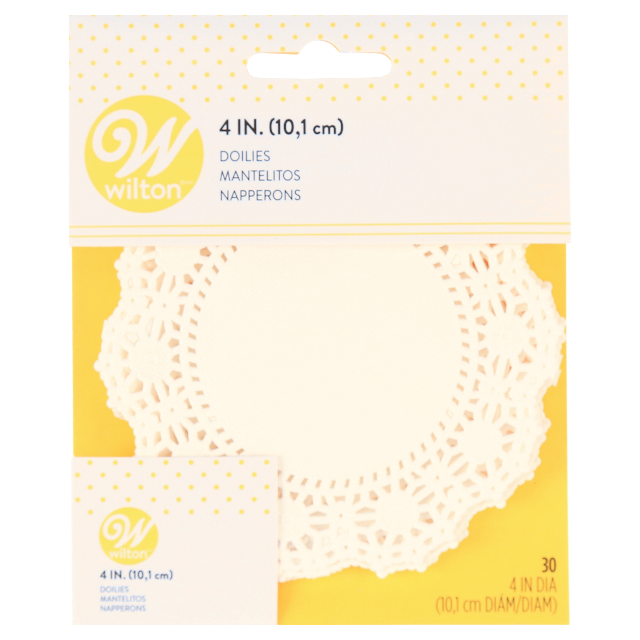 Wilton Paper Doilies for Cake Decorating, White, 4 in. Diam., 30-Count,