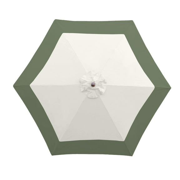 Covered Living 9ft Market Patio Umbrella 6 Rib Replacement Canopy Duet Sage Green