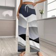 thumbnail image 2 of Gray Black White Gradient Abstract Women's Pajamas Pajama Pants Women's Sleepwear Lounge Sleep Bottoms Stretch with Pockets, 2 of 7