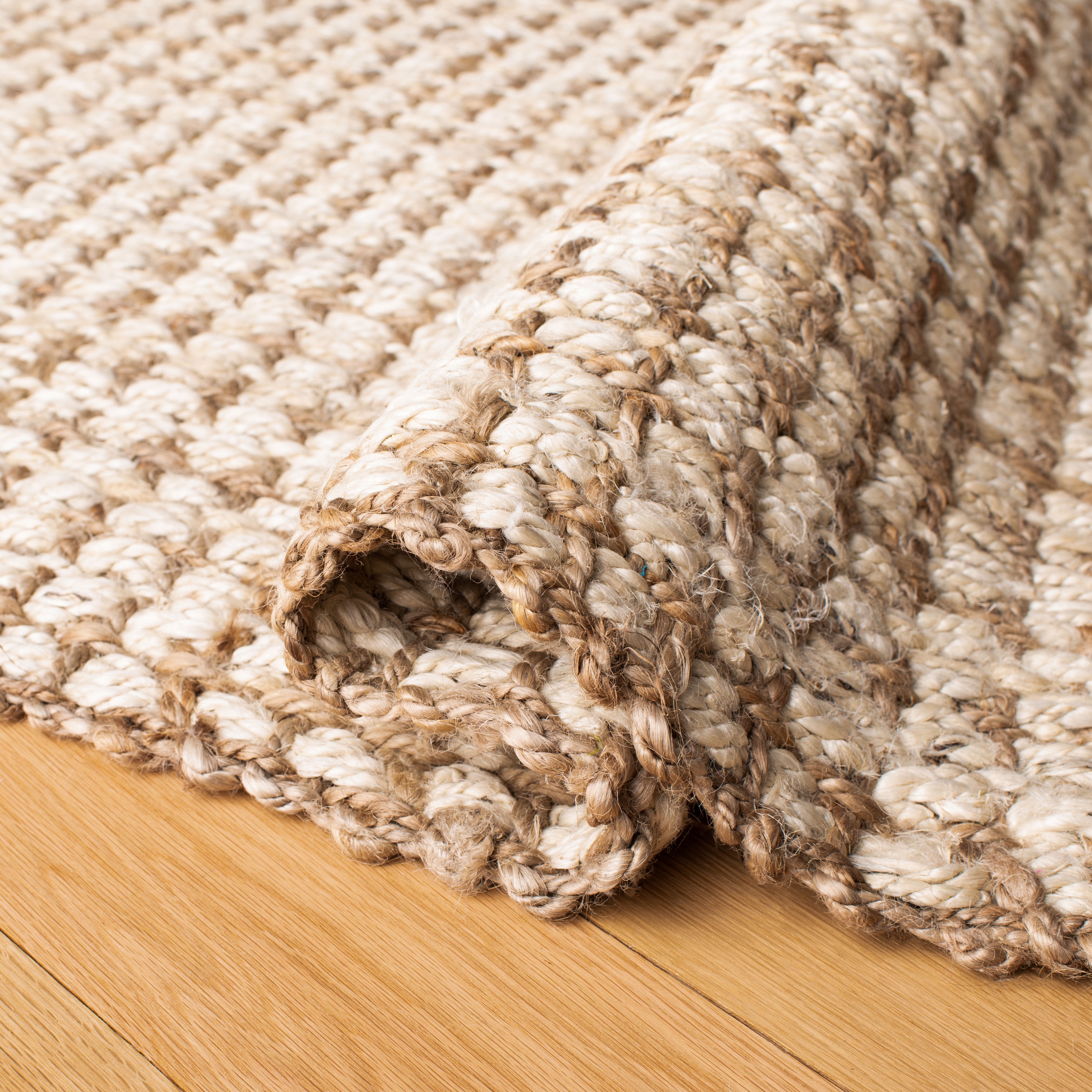 SAFAVIEH Natural Fiber Aletha Solid Runner Rug, Ivory/Natural, 2'3" x 10'