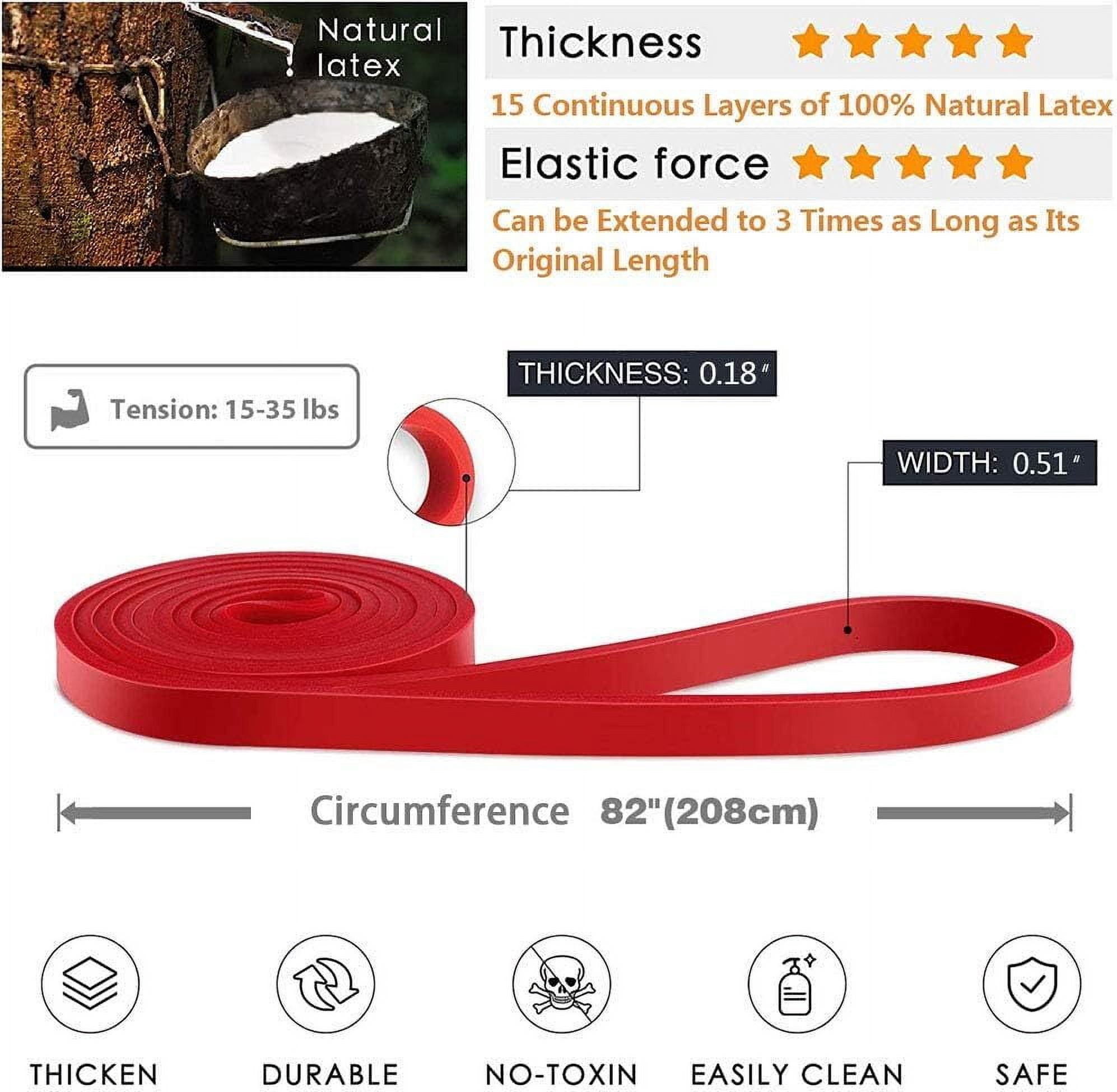DADHOT Resistance Bands for Working Out,Pull up Assistance Bands（Red）
