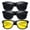 Bright Black Frame/Gray Lens+Bright Black Frame/Yellow Lens, variant on KALIYADI Womens Sunglasses Polarized Sunglasses Women Trendy Retro Sun Glasses with UV Protection