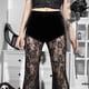 thumbnail image 2 of Pantalones casuales de verano negros puros, sexys, nuevos, con encaje, pantalones de malla transparente para mujer, 2 of 6