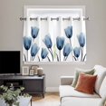 thumbnail image 5 of Blue Tulip Kitchen Curtains Short 54 Inch Length, Spring Pastoral Flower Watercolor White Grommet Top Bedroom Living Room Curtains, Light Filtering Cafe Curtain Drapes 2 Panels Set 84''x54'', 5 of 9