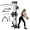 Black with 100lb Black Plates, variant on Mitonos Wall Mount Cable Crossover Machine, Dual Pulley Lat Pulldown Station for Home Gym
