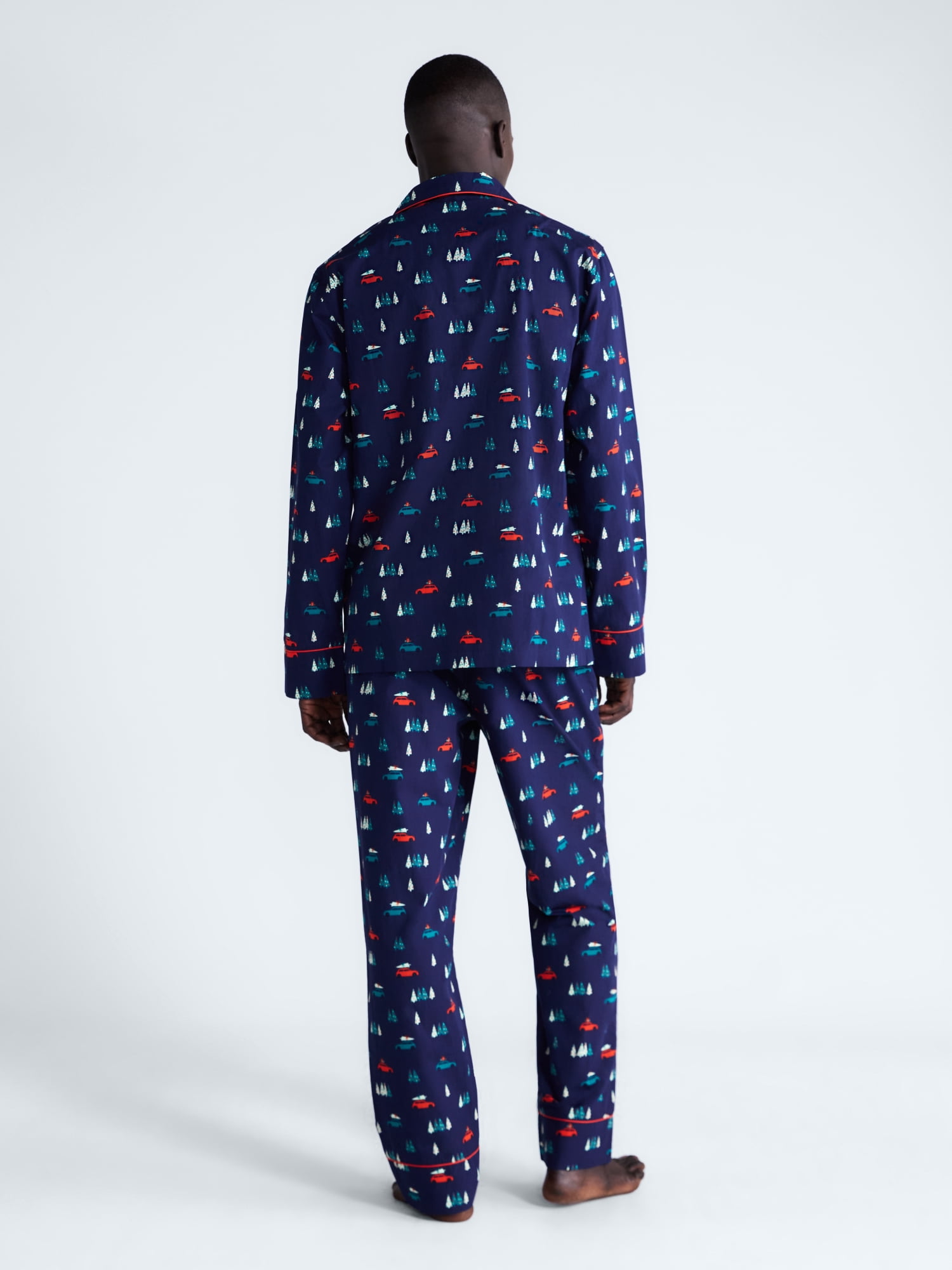 Free Assembly Matching Family Pajamas Men's Top and Pants Gift Set, 2-Piece, Sizes XS-3X