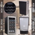 thumbnail image 3 of NutriChef Digital Electric 18 Bottle Thermoelectric Wine Chiller Cooler, Black, 3 of 8