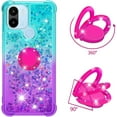 thumbnail image 2 of Clear Case for Xiaomi Redmi A1 with Kickstand for Girls Women, Floating Liquid Holographic Sparkle Glitter Case Bling Gradient Quicksand Cover for Xiaomi Redmi A1/A1+ JB Bluish Violet, 2 of 14