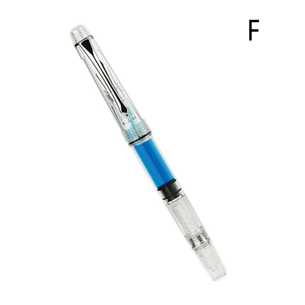 Piston Transparent High Quality Fountain Ink Pen Stationary Supplies Gift Crafts