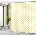 thumbnail image 5 of Ambesonne Retro Shower Curtain, Picnic Yellow Spots, 69"Wx75"L, Yellow and White, 5 of 5