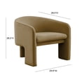 thumbnail image 3 of TOV Furniture Marla Cognac Velvet Accent Chair, 3 of 6