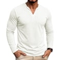 thumbnail image 2 of jjayotai Men Long Sleeve Athletic Shirts Casual V-Neck Basic Stylish Stretch Tee Shirts for Gym Work Sports Bodybuilding, 2 of 6