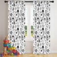 thumbnail image 5 of Blackout Kids Curtains,White Vegetable Pattern Childrens Insulated Curtains Set Of 2,Bedroom Essentials,Toddler Room Decor 42x84in(106x213cm), 5 of 5