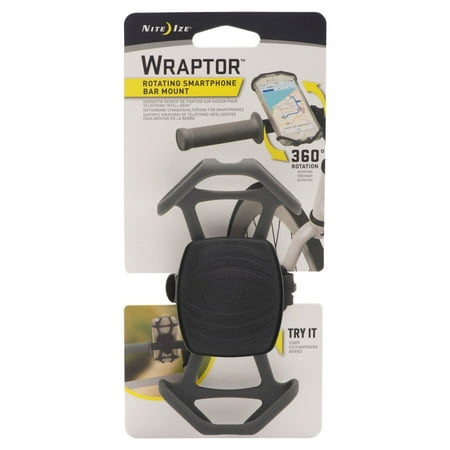 UPC: 0094664043602 | Nite Ize Wraptor Rotating Smartphone Bar Mount Black Mobile Phone Holder Cycling