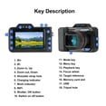 thumbnail image 3 of Cámara de video de Viaje, 4800 Mah Batería 5G Wifi 50X zoom digital 512GB Visón de la VLOGGE DIGITAL PARA IDIOMAS PARA EL SEGUIMENTO DE LA VIDA, 3 of 7