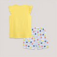 thumbnail image 5 of Toddler Girls Clothes 18M 24M 2T 3T 4T Summer Outfits Baby Kids Short Sleeve Cartoon Letter Hello Spring Sweetie Print T-Shirt Tops Printed Shorts Sets, 5 of 6